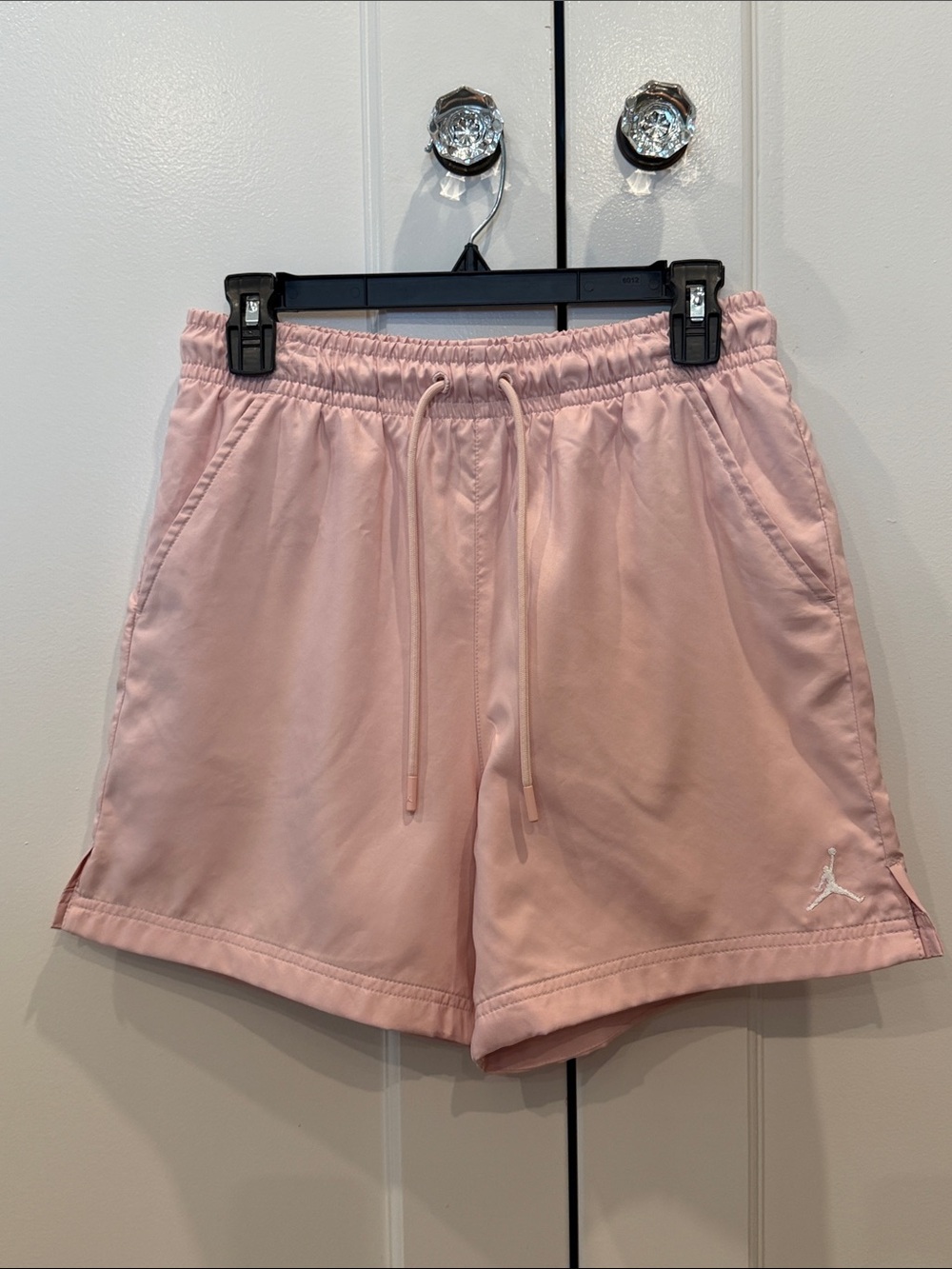 Jordan Women's Light Pink Elastic Drawstring Athletic Shorts